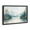 Stupell Industries Mountain Lake in Springtime Floater Framed Canvas Wall Art Design by LSR Design Studio